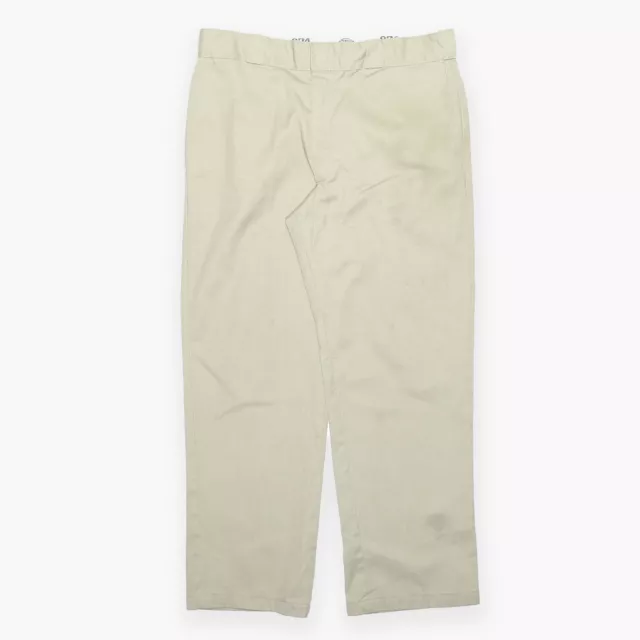 DICKIES 874 pantaloni beige regolari tessuti dritti da uomo W36 L30