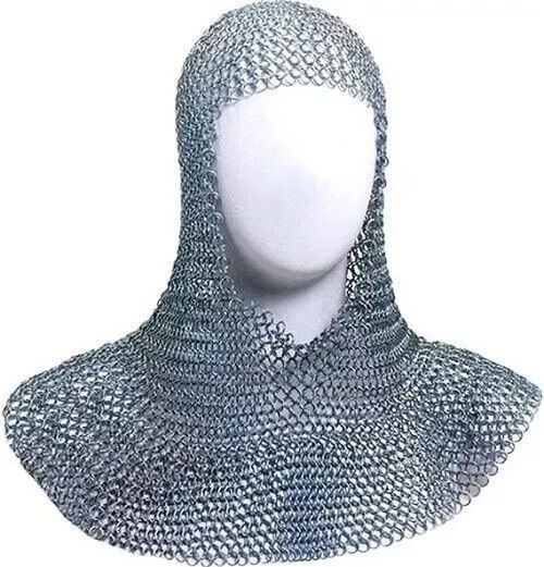 Aluminum Round Riveted Chainmail Coif