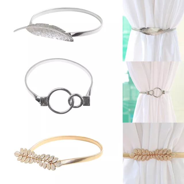 Metal Curtain Buckle Tiebacks Tie Backs Clips Holdbacks Rope Home Decor