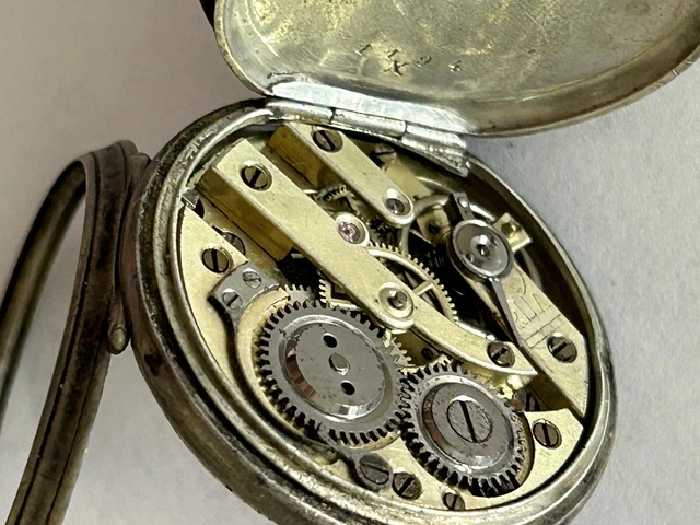 Montre à Gousset Ancienne - Mouvement à Remontoir - Boîtier Acier - Occasion - Unisexe Adulte