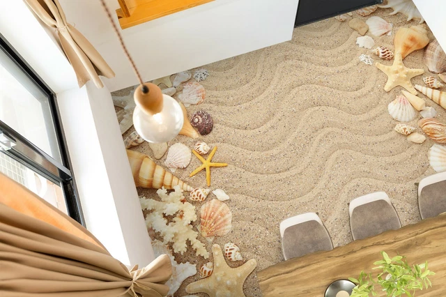 3D SHELL CONCH 391NA Floor WallPaper Murals Wall Print 5D AJ WALLPAPER