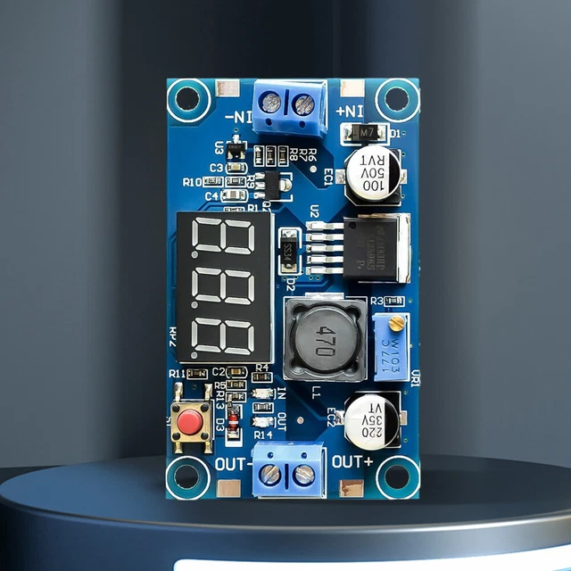 LM2596 DC-DC STEP-DOWN Voltage Adjustable Module 3A with LED Voltmeter ...