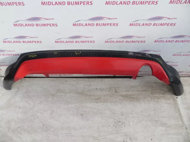 Ford Focus Zetec S 2015-2018 Rear Bumper Lower Valance In Red/Black- Genuine