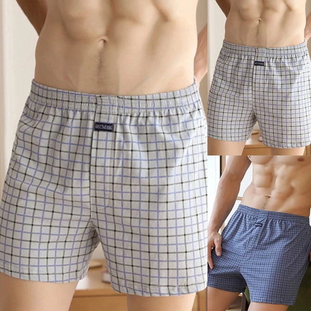 Biancheria intima a quadretti boxer casual gamba a quadretti abbigliamento largo caldo grande