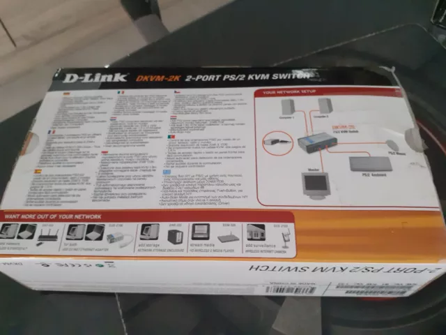 D-Link DKVM-2K 2 ports PS/ 2 KVM SWITCH 2