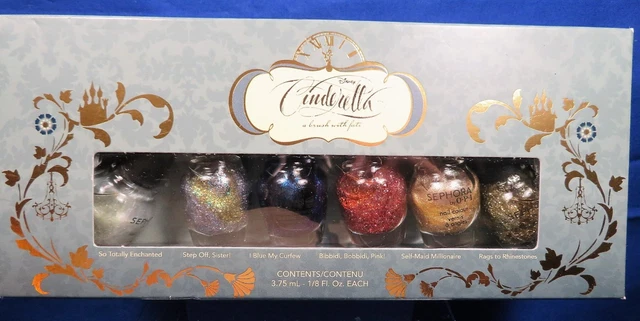 Disney Sephora Cinderella OPI Nail Polish Set of 6 in Box NEW RARE Set!