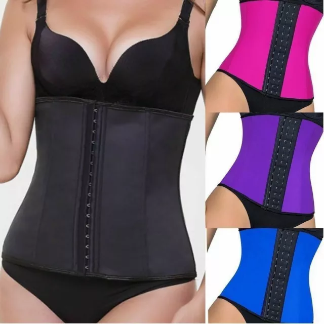 Waist Trainer Womens Latex Cincher Corset Training Shapewear Shaper Black Nude