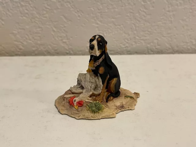 1990 Lowell Davis BFA Schmid Figurine First Offense Dog with Chicken