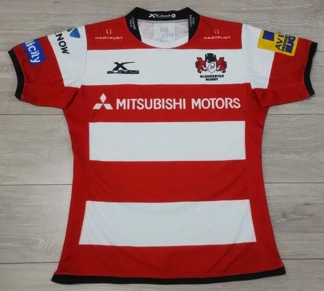 Maillot Gloucester Rugby 2016/17 Domicile - Taille XS, Manches Longues, Occasion Avec Défauts