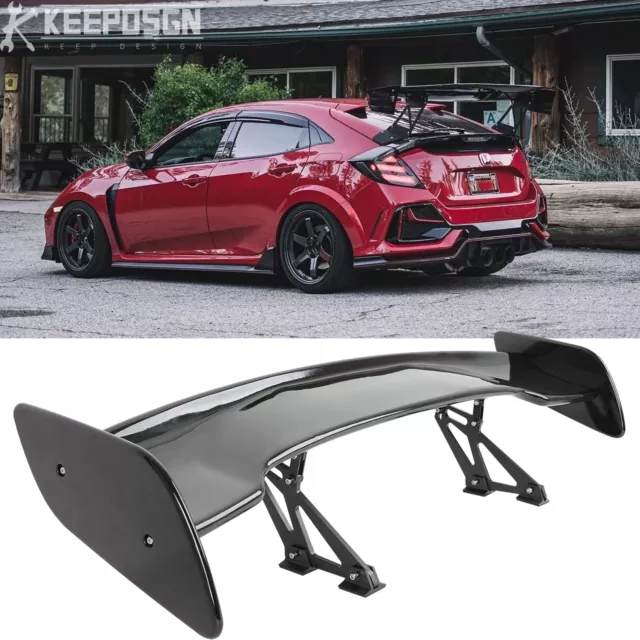 For Honda Civic Type-R Gloss 46" Rear Trunk Spoiler GT Racing Wing Adjustable