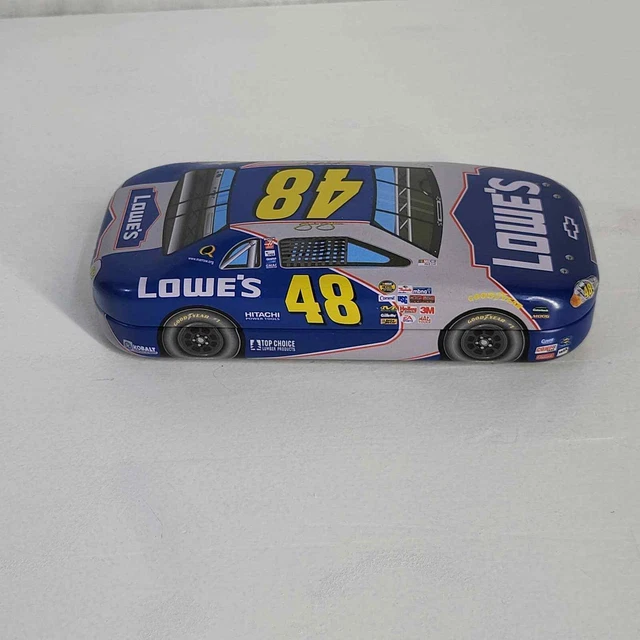Estuche para gafas de hojalata azul Nascar Hendrick Motorsports Lowe's 48 Jimmy Johnson