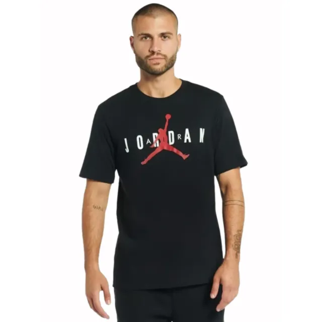 Nike Air Jordan Men Cotton T shirt Graphic Logo Crew Black Tshirt Tee S M L XL 3