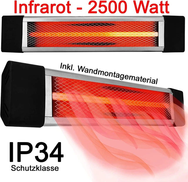 Heizstrahler elektrisch Wand Infrarotstrahler Terrassenstrahler Indoor Outdoor 7