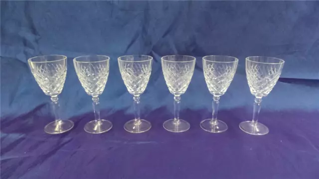 RETRO VINTAGE 24% LEAD CRYSTAL SHERRY PORT GLASSES X 6 CRISTAL d'ARQUES FRANCE