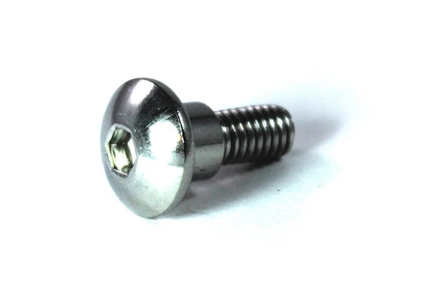 2x Viti Inox Bulloni m6 x 16mm 6mm Spalla Passo Carena Testa Padella
