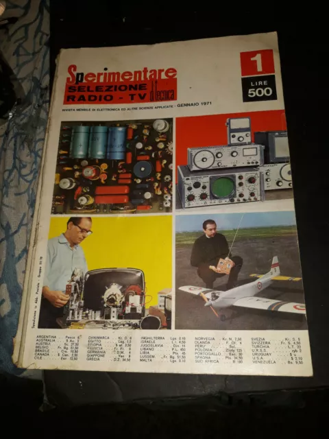 rivista di elettronica-sperimentare selezione radio tv - gennaio 1971