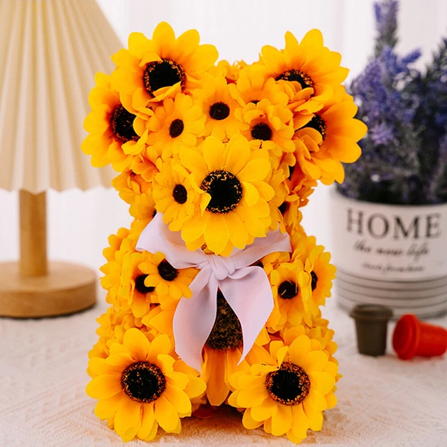 Oso girasol Cojín Lanzamiento Girasol Regalo Accesorios