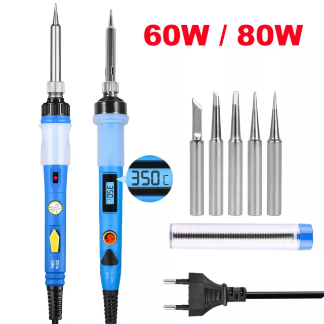 60W 80W Lötkolben Set Soldering Iron Lötset 220V Temperatur Lötspitzen Lötdraht