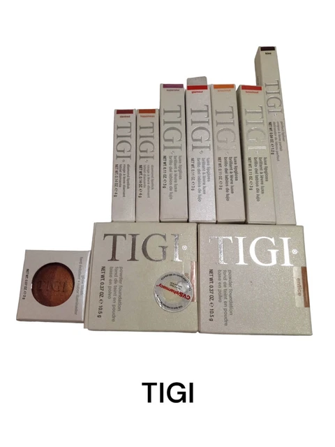 Lote de 10 cosméticos TiGi surtidos, seleccionados al azar, lee la descripción.