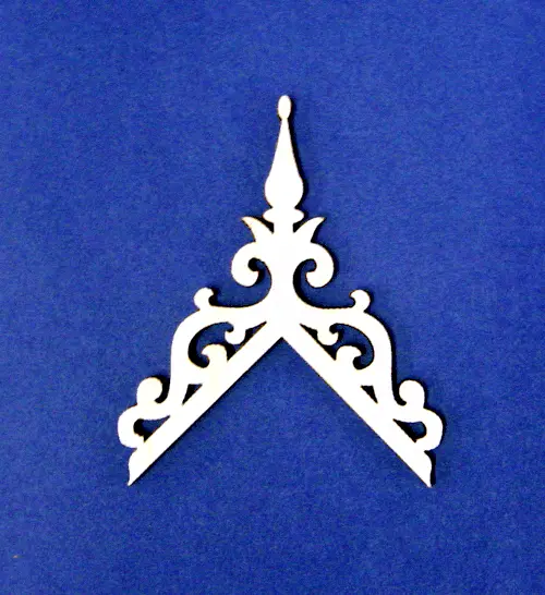 Dollhouse Miniature 1:12 Scale 16/12 Roof Pitch Finial Trim