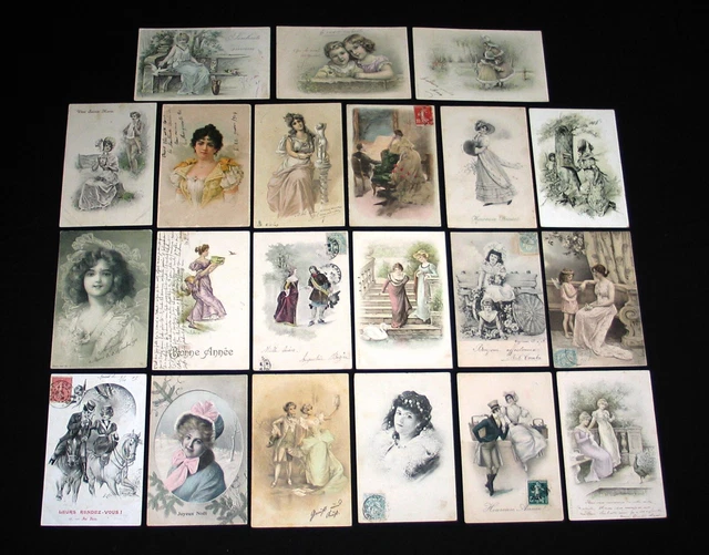 LOT DE 4 cartes postales anciennes monuments historiques France INDRE