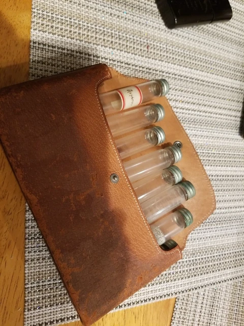 Antique Doctor's Medical Apothecary Tincture Remedy Kit Travel Case