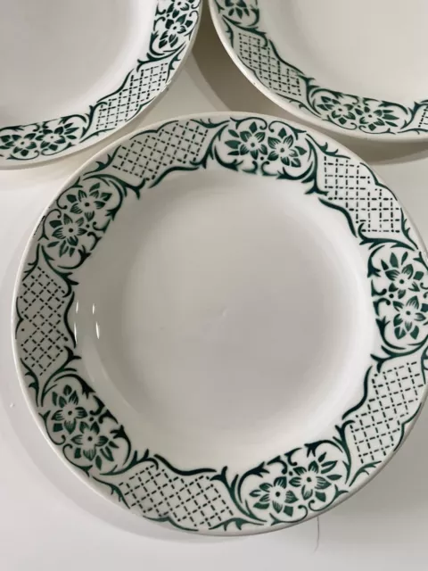 4 Assiettes plates Terre de Fer Digoin service Emde collection deco vintage 3