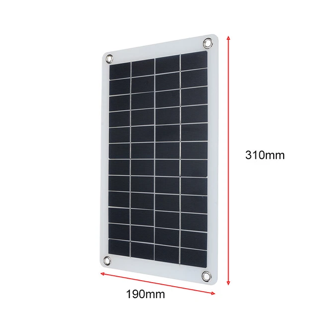 20W 12V Extérieur de Panneau Solaire Portatif de Chargeur de Batterie Kit 3