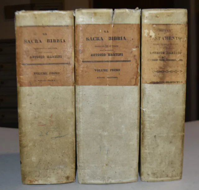 BIBBIA – fig. 1833 – Vangelo – Martini – 3 volumi – TAVOLE