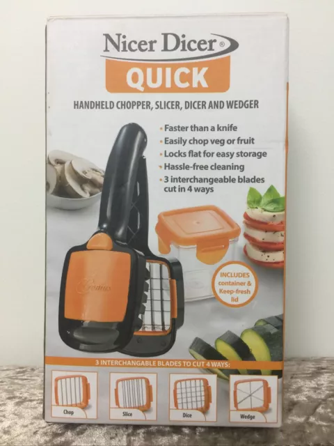 JML NICER DICER Plus Quick Fruits & Vegetables chopping Cutter, Orange  A000704 £24.95 - PicClick UK