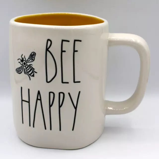 Rae Dunn Bee Happy Mug Cup Coffee Tea Mug Cup 20oz