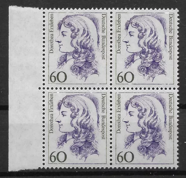 Bund 1987 ** Mi 1332 Frauen 60Pf im Viererblock VB 4er Block Rand links 03730A