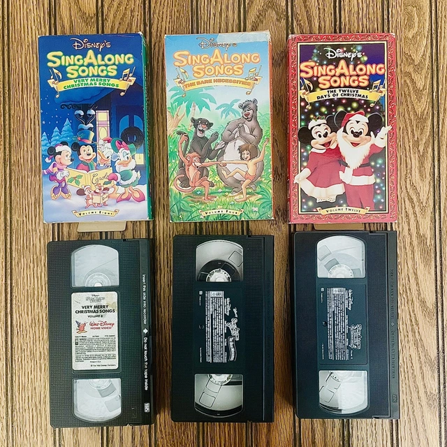 DISNEYS SING ALONG Songs VHS Lot Mickey Christmas & Jungle Book Kids ...
