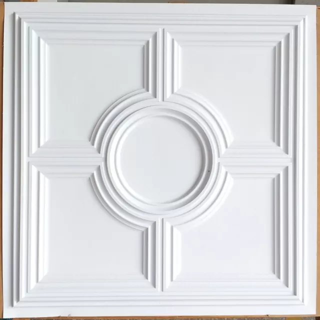 Ceiling tile Faux tin white color decor Barber saloon wall panel PL37 10pcs/lot