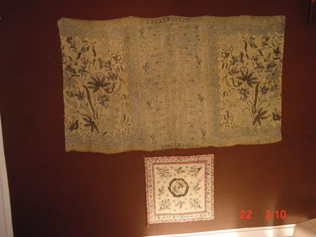 2 !!Wonderful  Batik Weavings One Very Antique Silk Sarong      ***Hg***