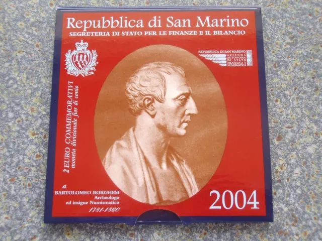 San Marino	2 Euro Gedenkmünze 2004	Bartolomeo Borghesi erste Sondermünze ST BU