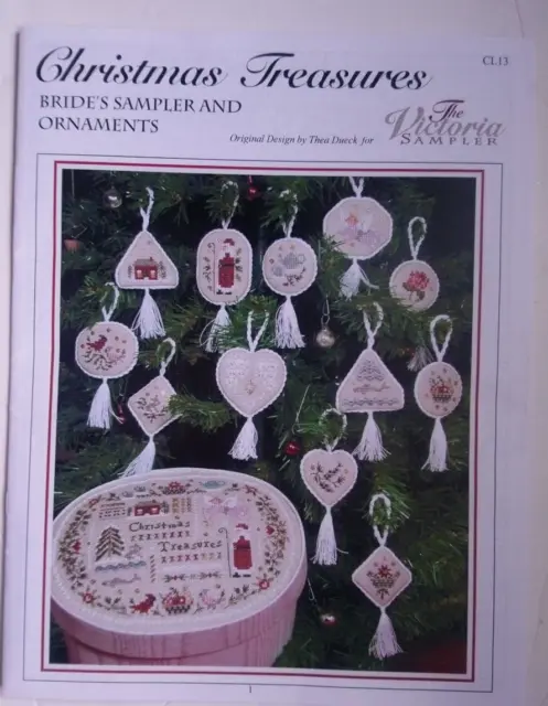 The Victoria Sampler Christmas Treasures Bride's sampler and ornaments Patterns