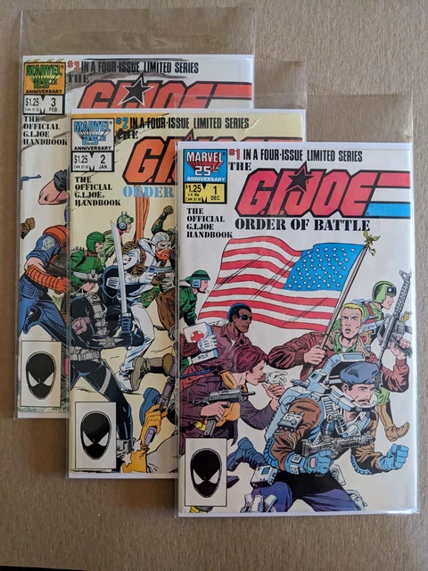 G.I. JOE ORDER OF BATTLE #1,2,3 LOT Marvel 1987 HIGH GRADE UNCIRCULATED NM