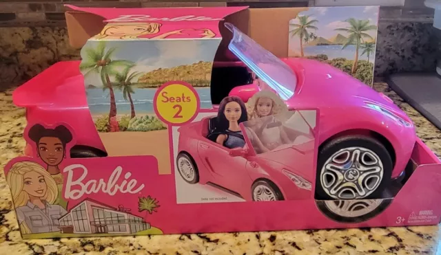 BARBIE Car Convertible Glam Movie SIGNATURE PINK 2 Seat Belts DVX59 Rear