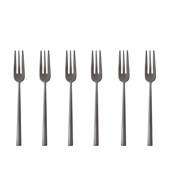 6 Forchettine Dolce Rock PVD Antique Black 