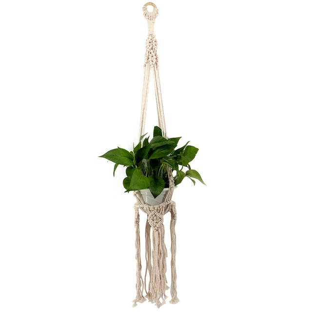 110 cm Pflanzen Aufhänger Blumentopf Pflanze Korb Halter für Indoor Outdo