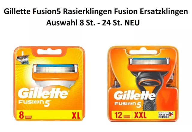 Gillette Fusion5 Rasierklingen Fusion Ersatzklingen Auswahl 8 St. - 24 St. NEU