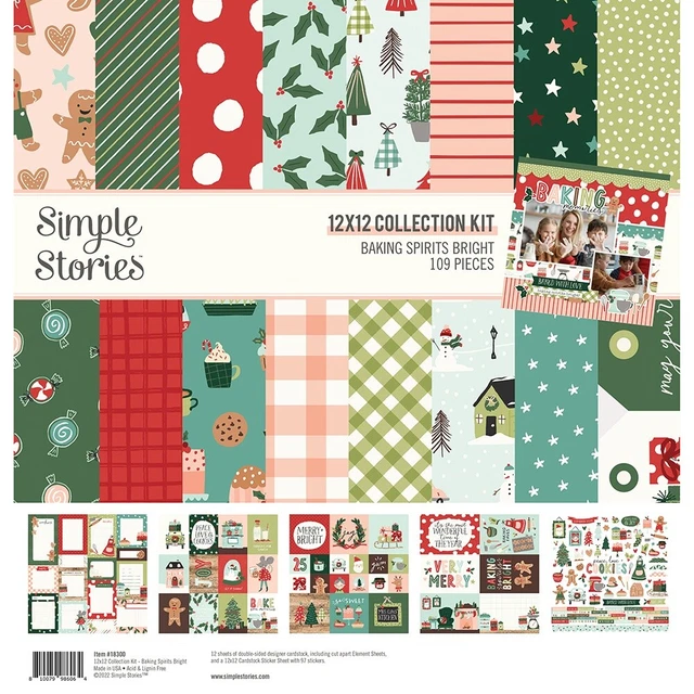 "Kit de colección Simple Stories 12""X12"" - espíritus horneados brillantes -BAKI8300