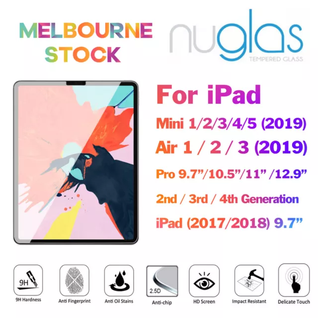 NUGLAS Screen Protector for iPad Mini Air 3 4 5 6 7 8 Pro 9.7 10.2 10.5 11 12.9