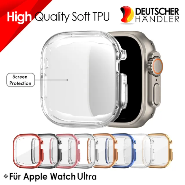 Apple Watch Schutzhülle Serie1 2 3 4 5 6 7 8 Ultra Silikon Hülle Displayschutz 2