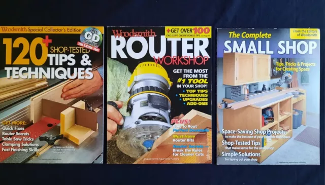 3 Woodsmith Magazine Bonus Books, includes Special Collectors Edition 120+ Tips