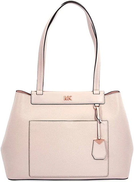NWT Michael Kors Meredith Pebble Leather Tote Shoulderbag Soft Pink Med