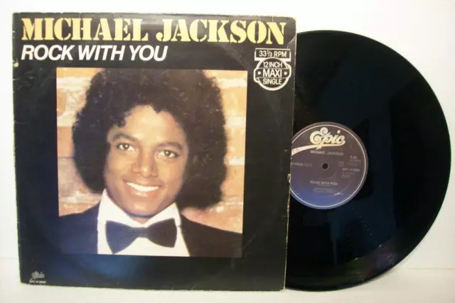 12" Michael Jackson---Rock With You (Promo Copy) (Nl Press.)