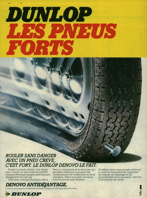 Dépliant Publicitaire Original Années 1950 Pour Pneus DUNLOP Automobile – Bon état