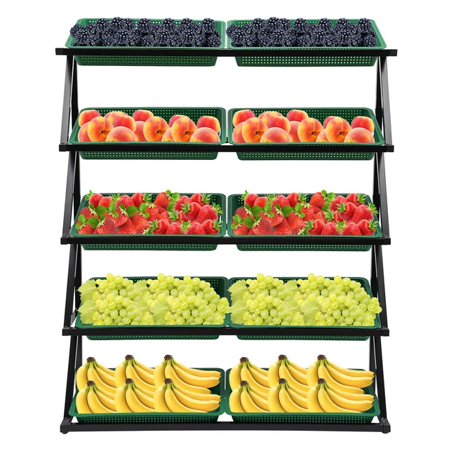 MARKET RETAIL DISPLAY Rack Shelf Merchandiser Fruit Vegetable Snack